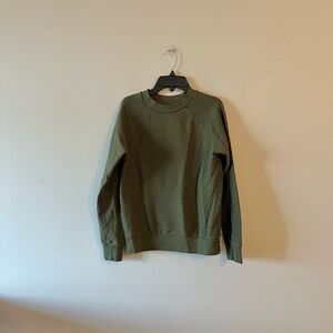 FLAWED Jungmaven Hemp Organic Cotton Olive Green Crewneck Sweatshirt M Pullover